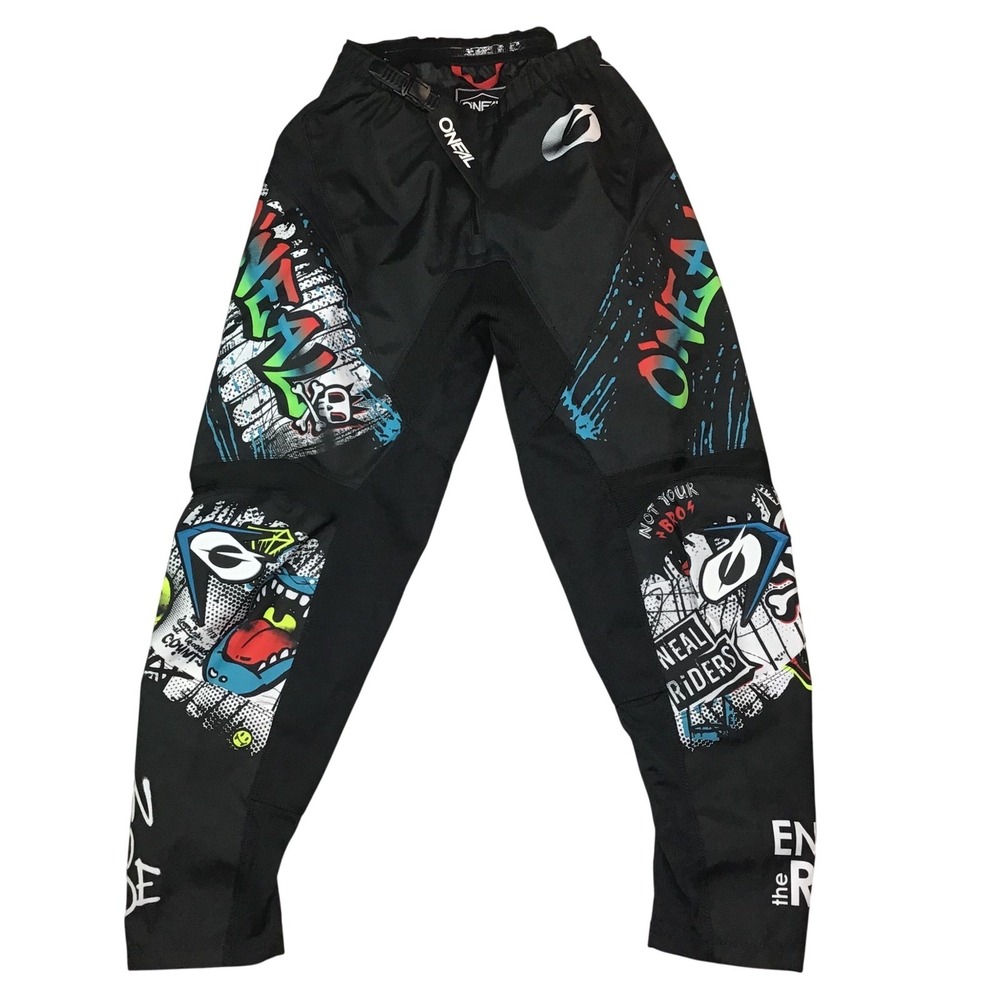 ONeal Element Afterburner Motocross Pants Men Blk Multi Graphic MX Racing NEW 28